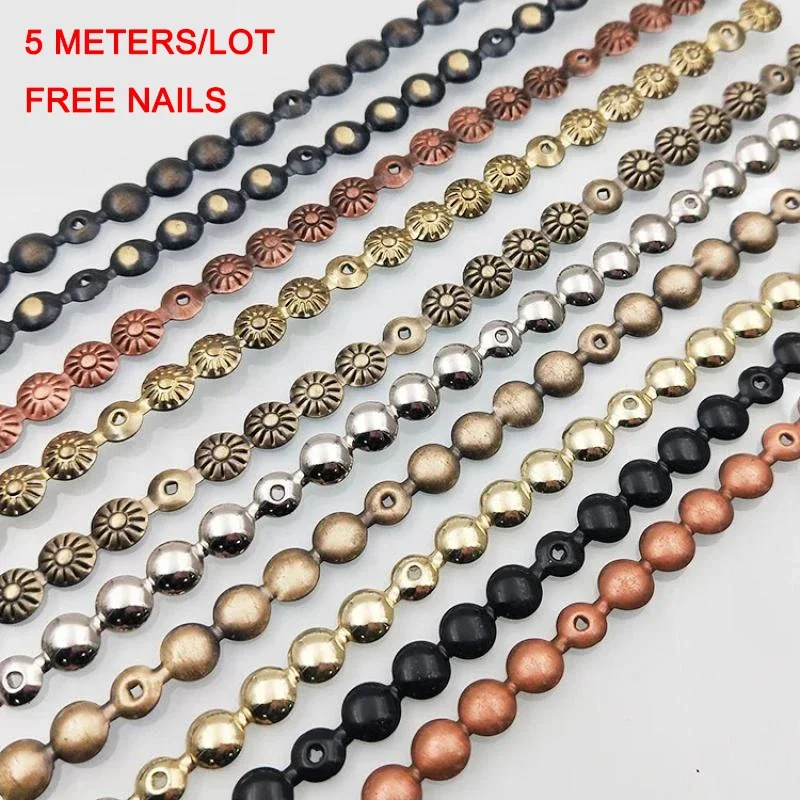 Home Improvement Ideas - Upholstery Nail Strips 11mm Brass Nickel
