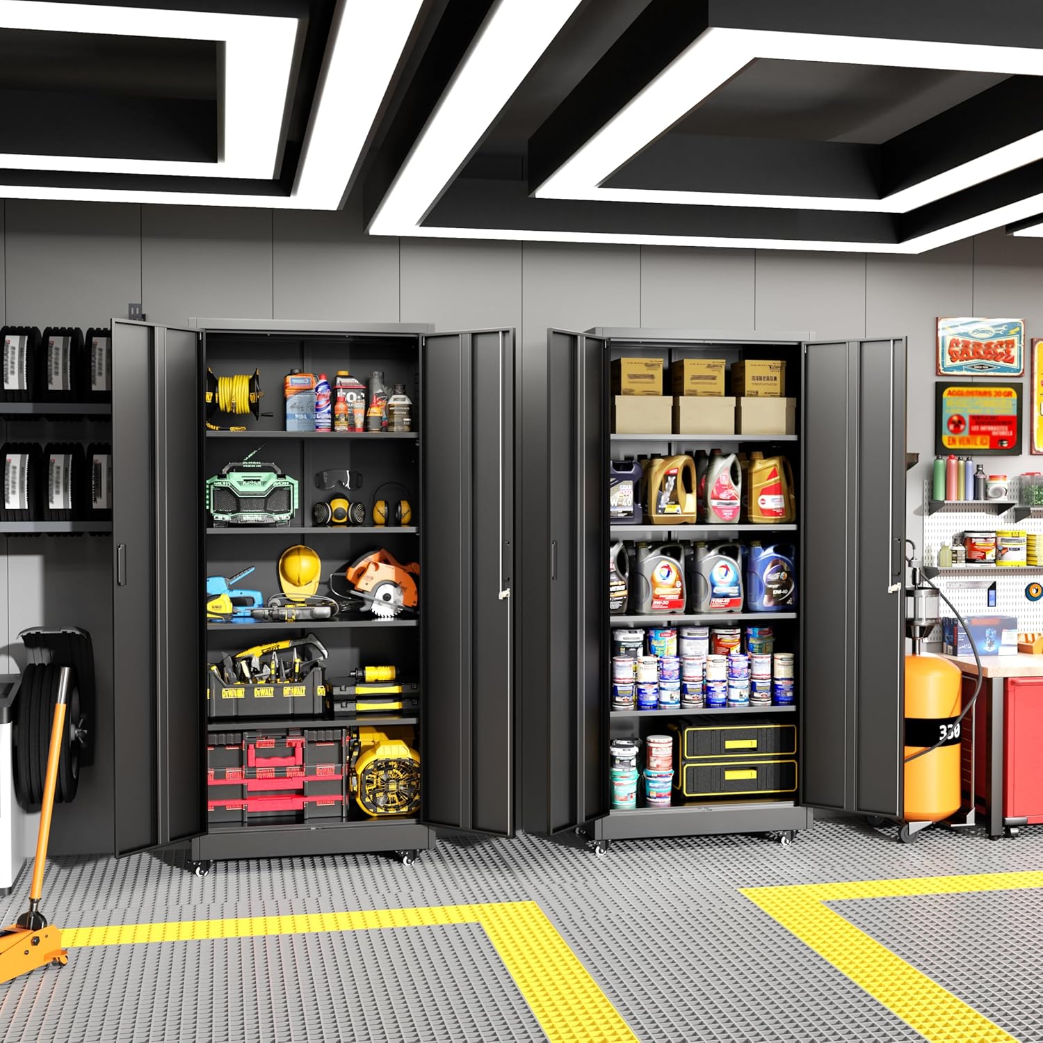 Metal Garage Storage Cabinet w - Home Improvements 리뷰 및 가격