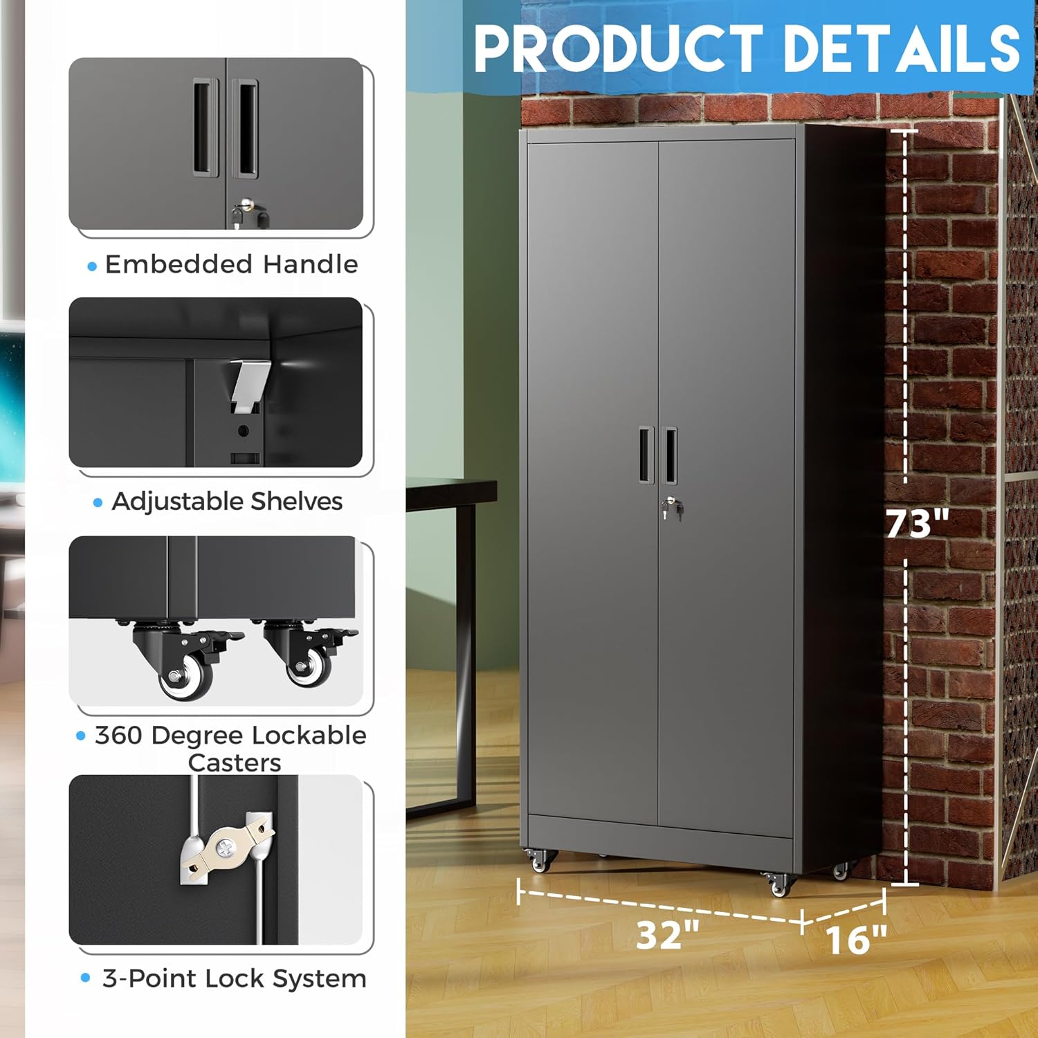 Metal Garage Storage Cabinet w - Home Improvements 리뷰 및 가격