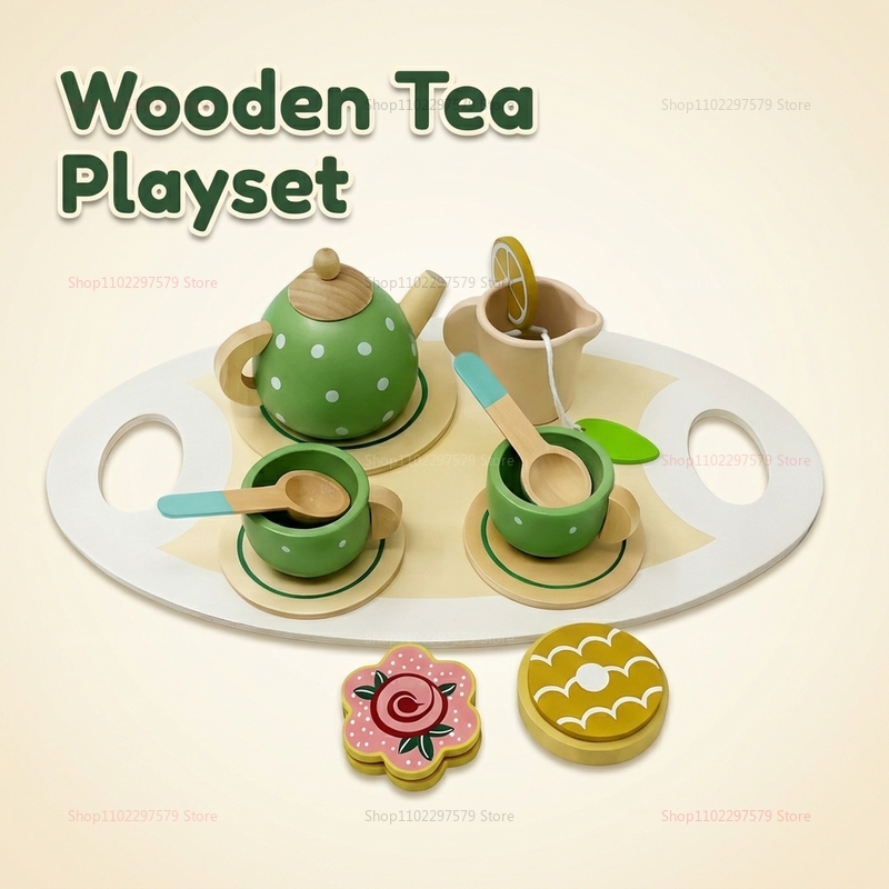 Kids Wooden Afternoon Tea Set  - Home Improvement Boys 리뷰 및 가격