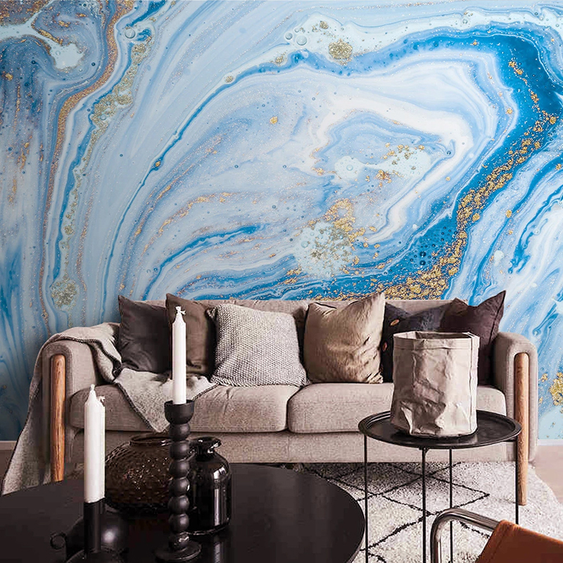 Custom Large Murals Blue Marbl - Home Improvement Ideas 리뷰 및 가격