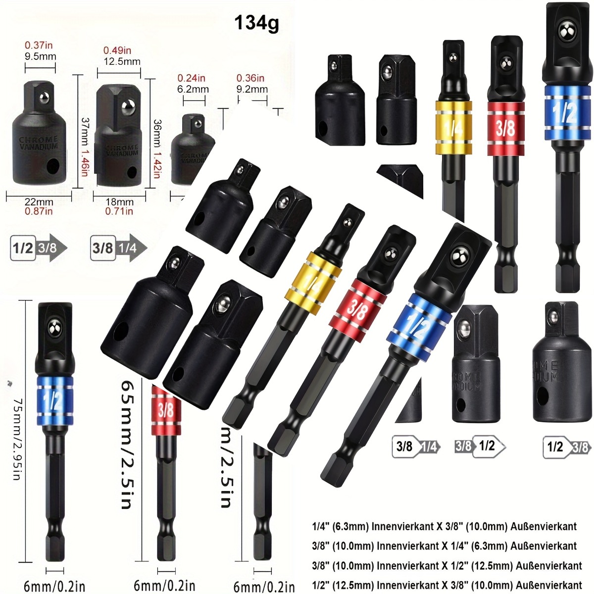 7pcs Impact Extension & Socket - Home Improvements 리뷰 및 가격