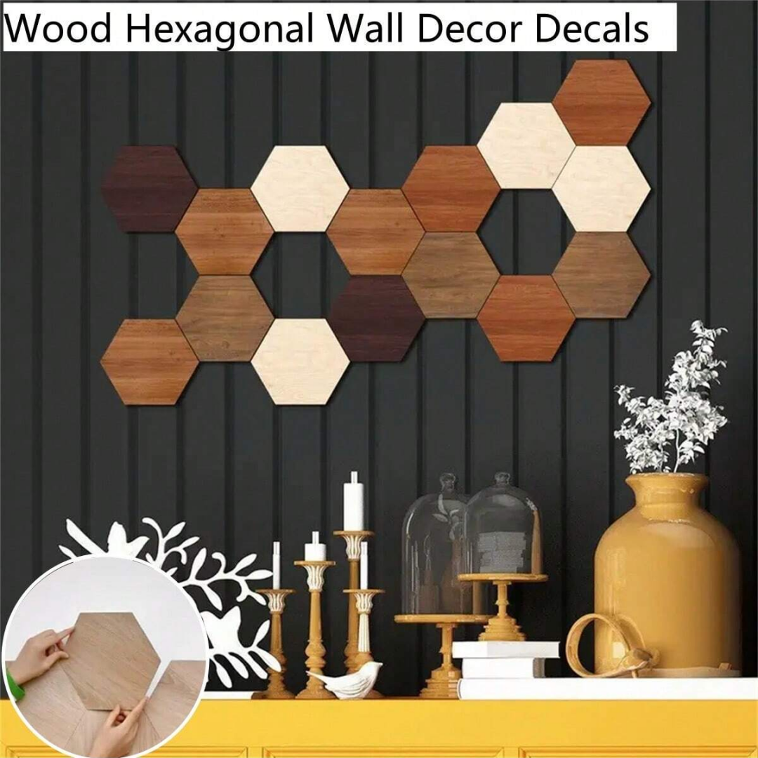 6PCS Hexagon Wall Decals, Self - Home Improvement Ideas 리뷰 및 가격